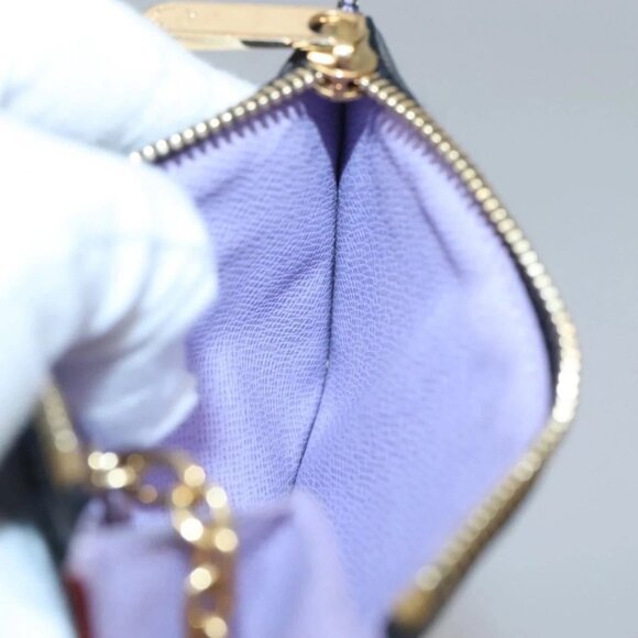 LOUIS VUITTON Monogram Pochette Cles NM Coin Purse Black M60279 Auth 131837 - Picture 10 of 16